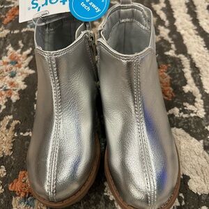 Carter's Shiny Silver Kids Boots